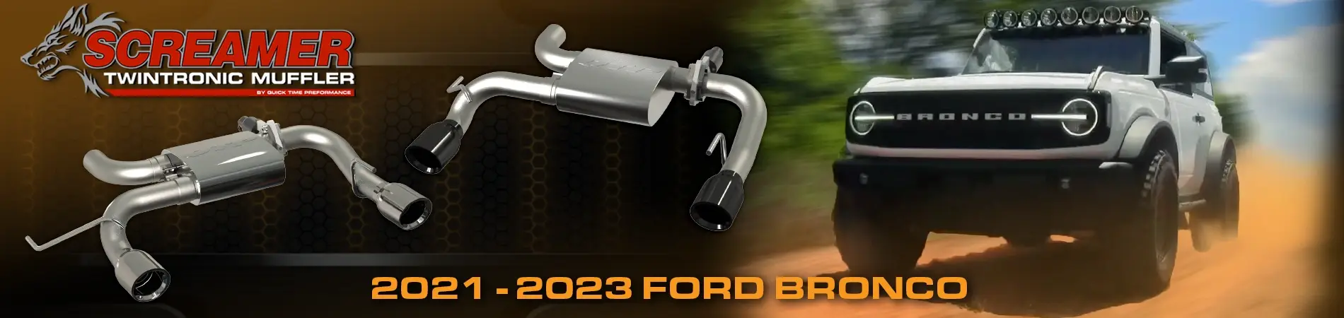 Ford Bronco QTP Screamer Axle Back