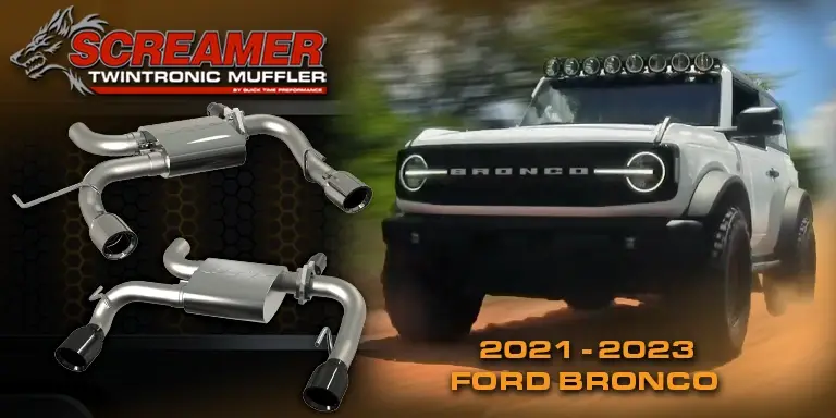 Ford Bronco QTP Screamer Axle Back