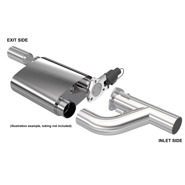 3.00 Inch QTP Reverse Screamer Twintronic Muffler Short Case