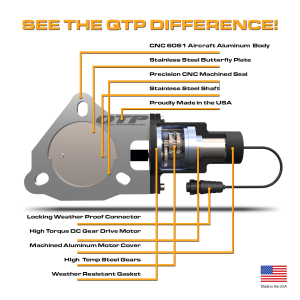Quick Time Performance - 2.50 Inch QTP Electric Exhaust Cutout Valve - Image 4