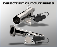 Electric Exhaust Cutouts - Direct Fit Aggressor Cutout Pipes